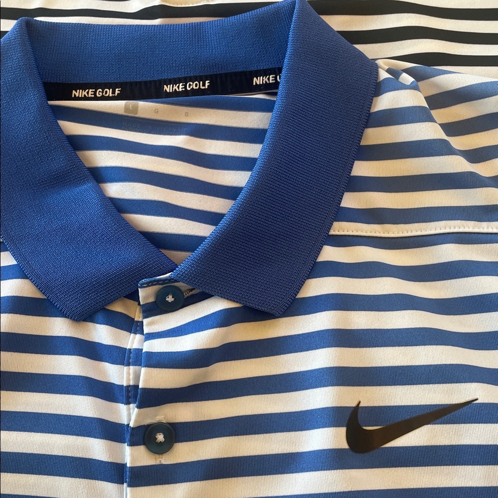 Nike Golf Large Dri-FIT polos/narrow-striped bundle of 2. - Picture 2 of 5